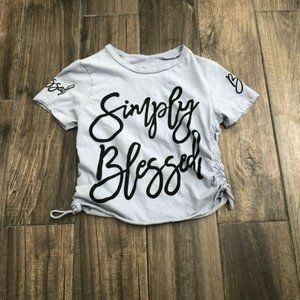 on fire simply blessed tshirt synched sides forgiven redeemed God Small